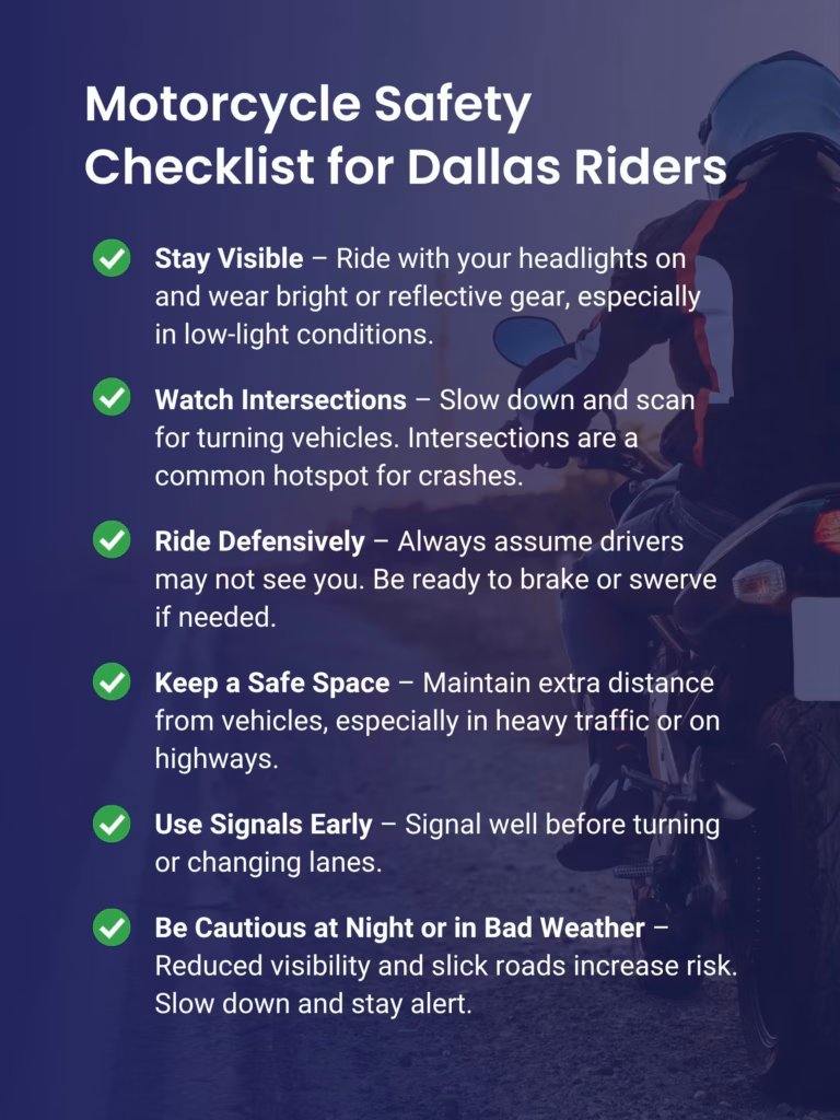 Lista de control de seguridad para motoristas de Dallas