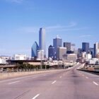 A highway leading into Dallas, illustrating the dangerous roads in Dallas.